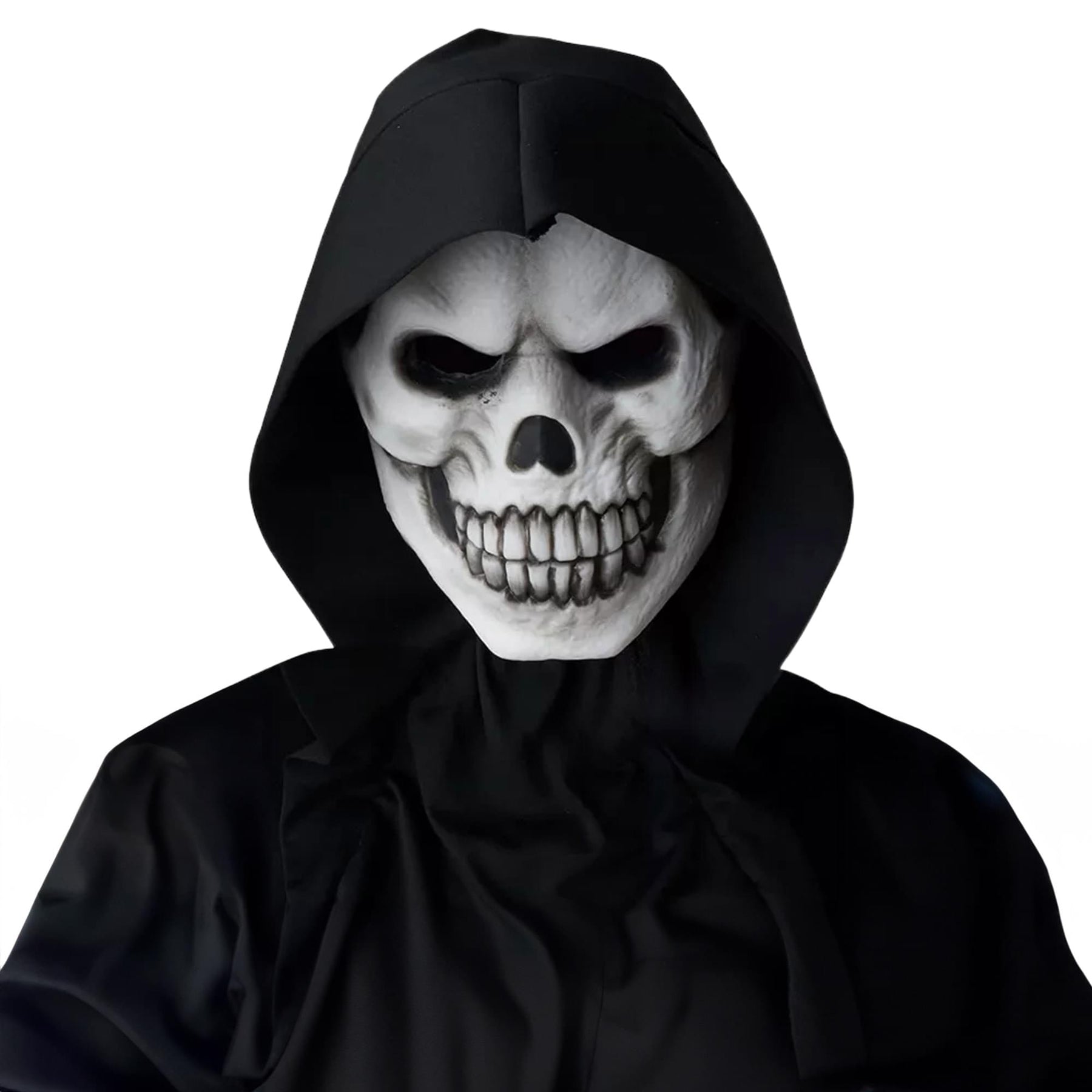 White Skull Light-Up Adult Costume Mask