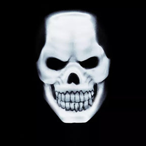 White Skull Light-Up Adult Costume Mask