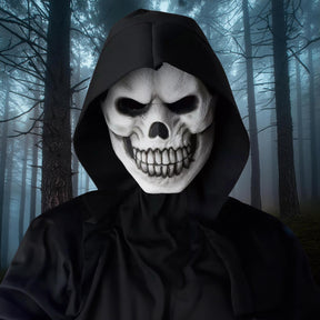 White Skull Light-Up Adult Costume Mask