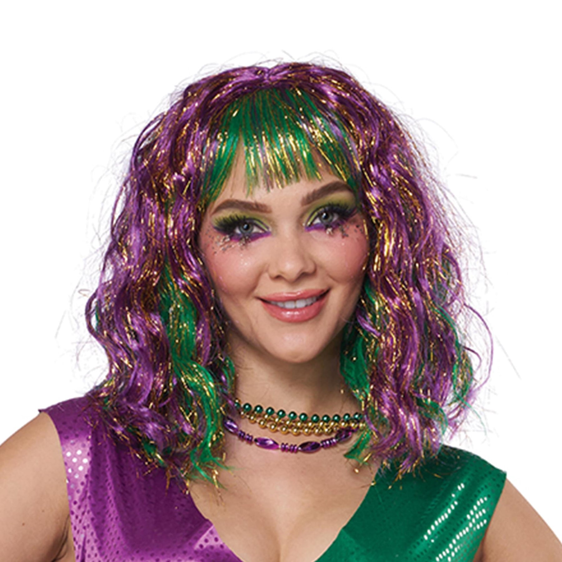 Mardi Gras Festival Adult Wig Costume | One Size Fits Most