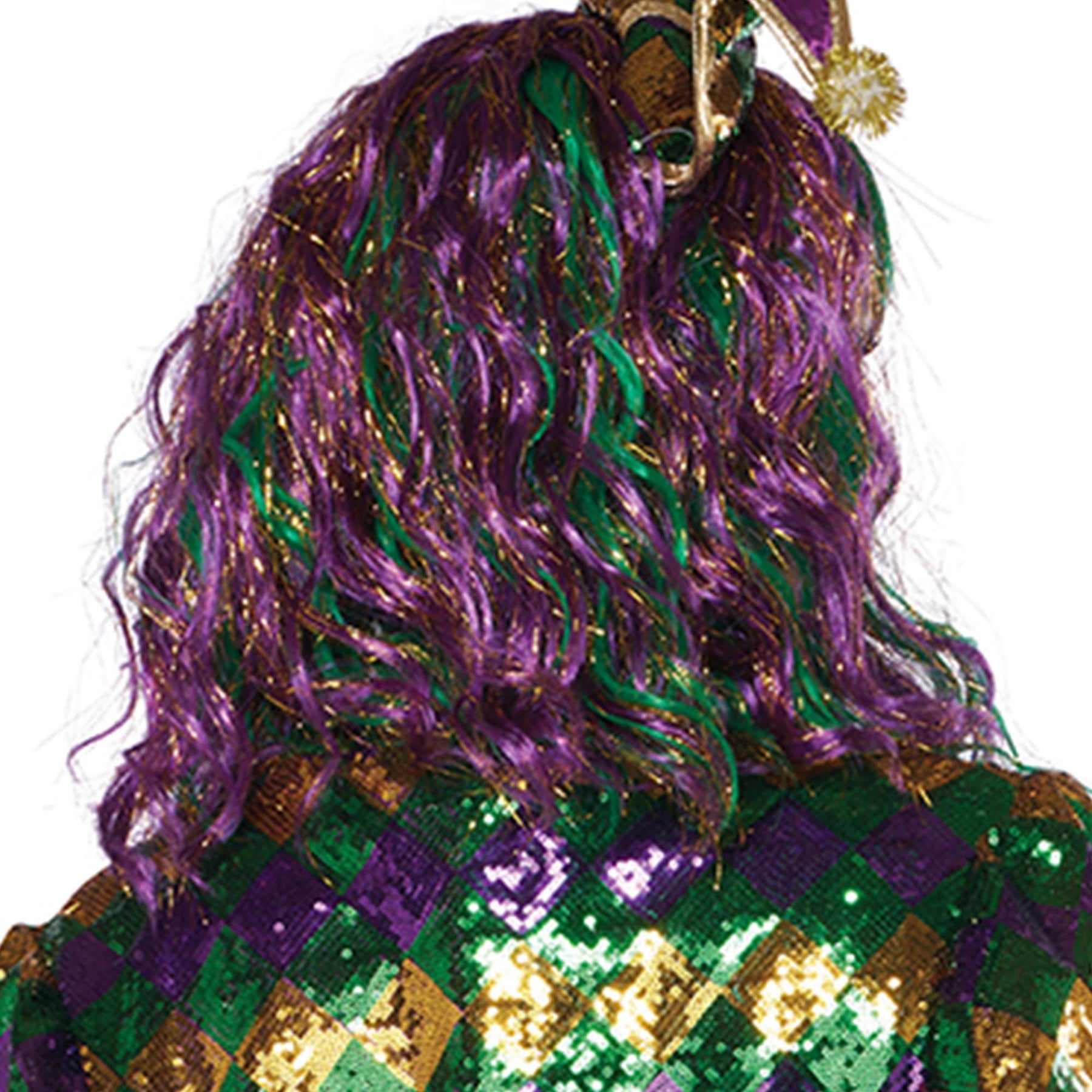 Mardi Gras Festival Adult Wig Costume | One Size Fits Most