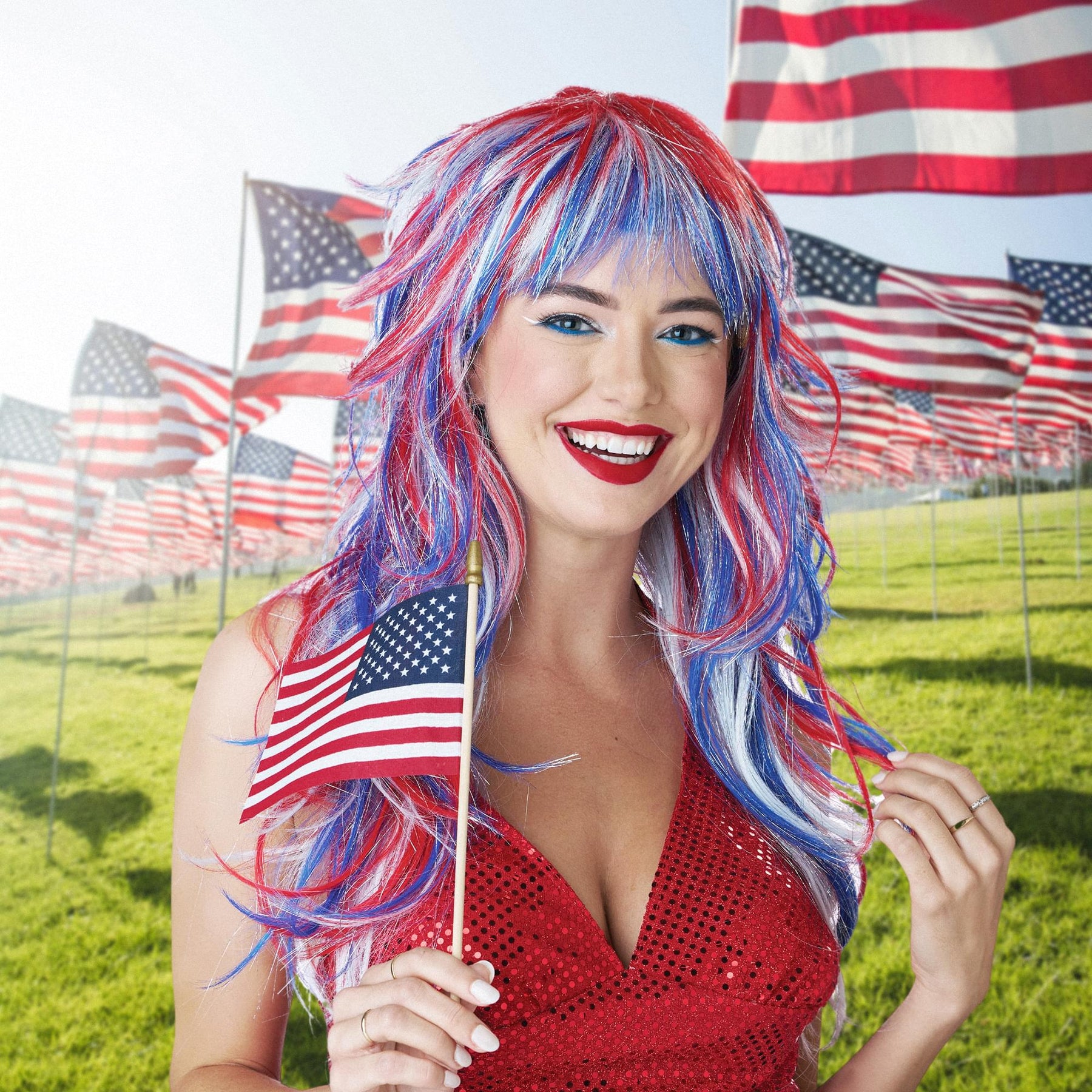 Fireworks Adult Costume Wig | One Size Fits Most