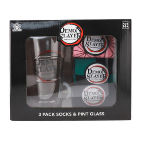 Demon Slayer Pint Glass and Sock Bundle