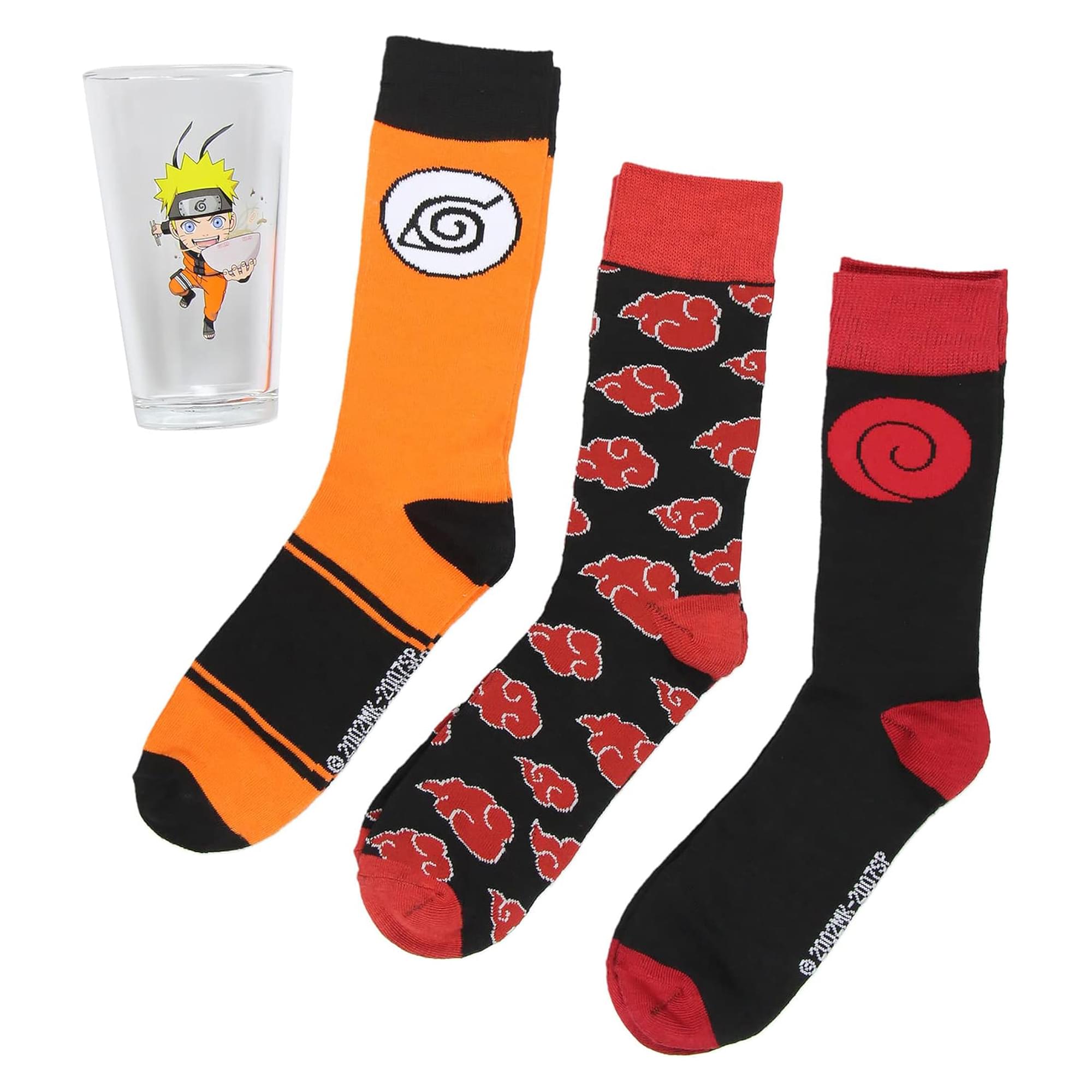 Naruto Pint Glass and Sock Bundle | Free Shipping