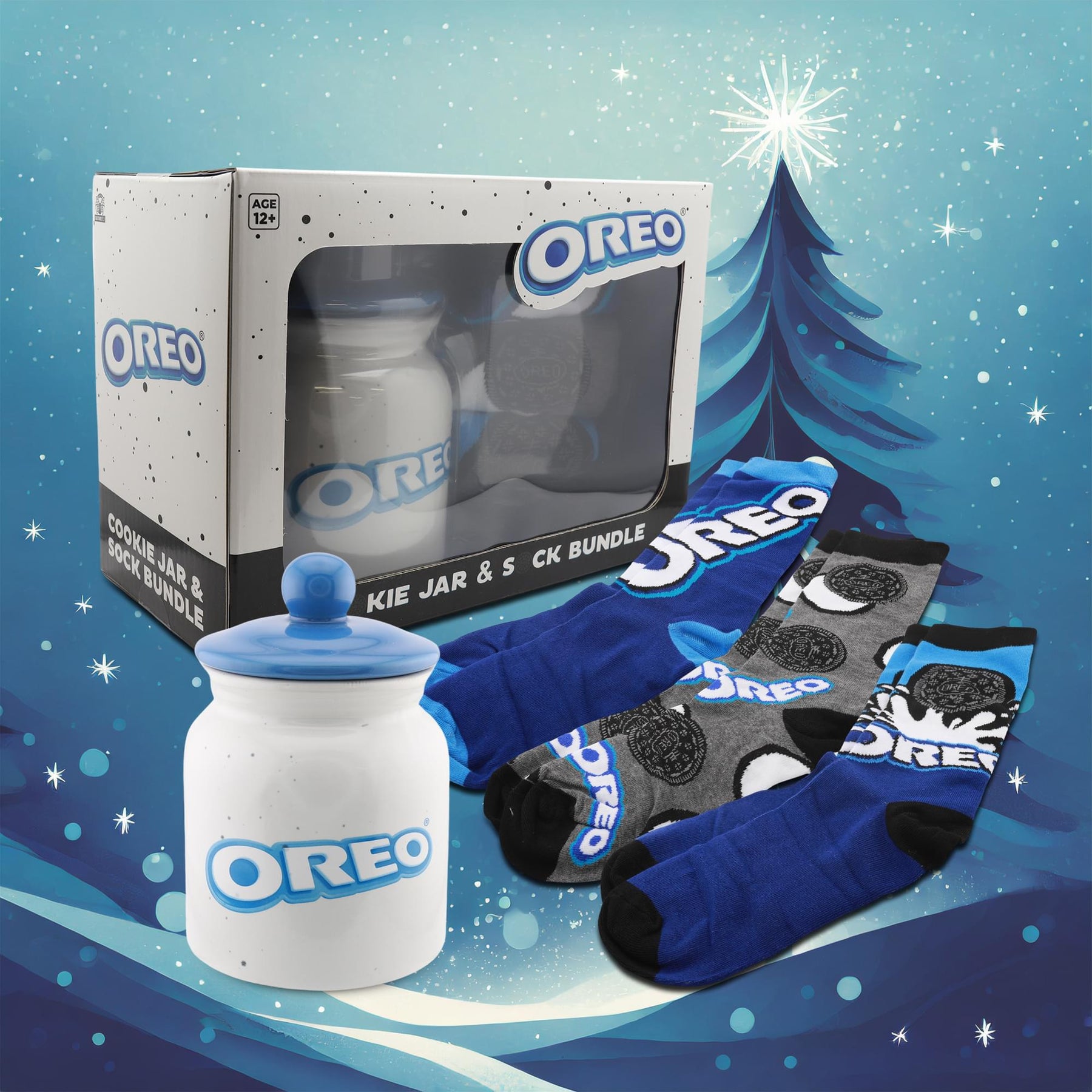 Oreo Cookie Jar and Sock Bundle