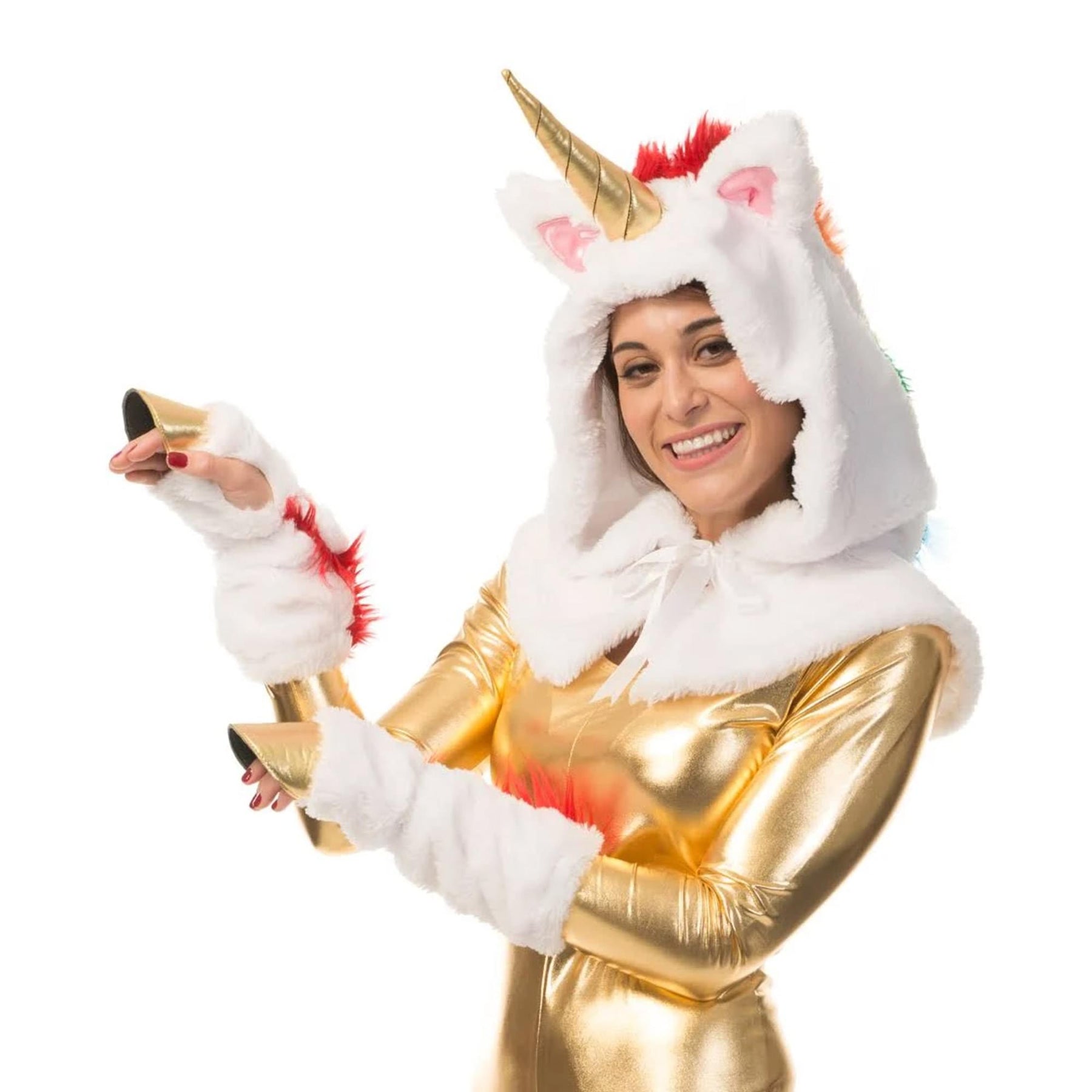 Unicorn Hood And Tail Adult Costume Kit, One Size