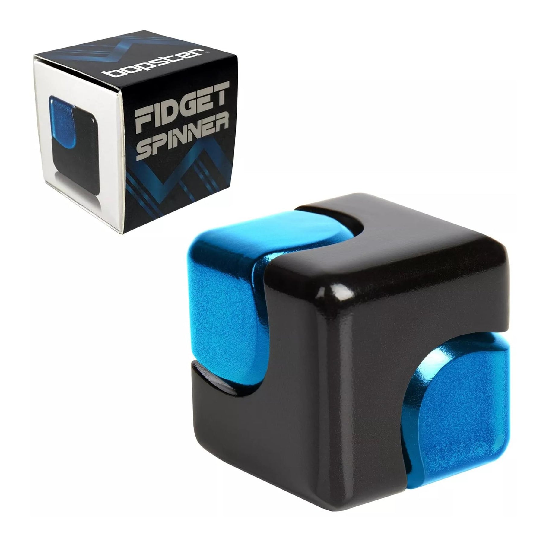 Bopster Fidget Spinner Cube | Black & Blue