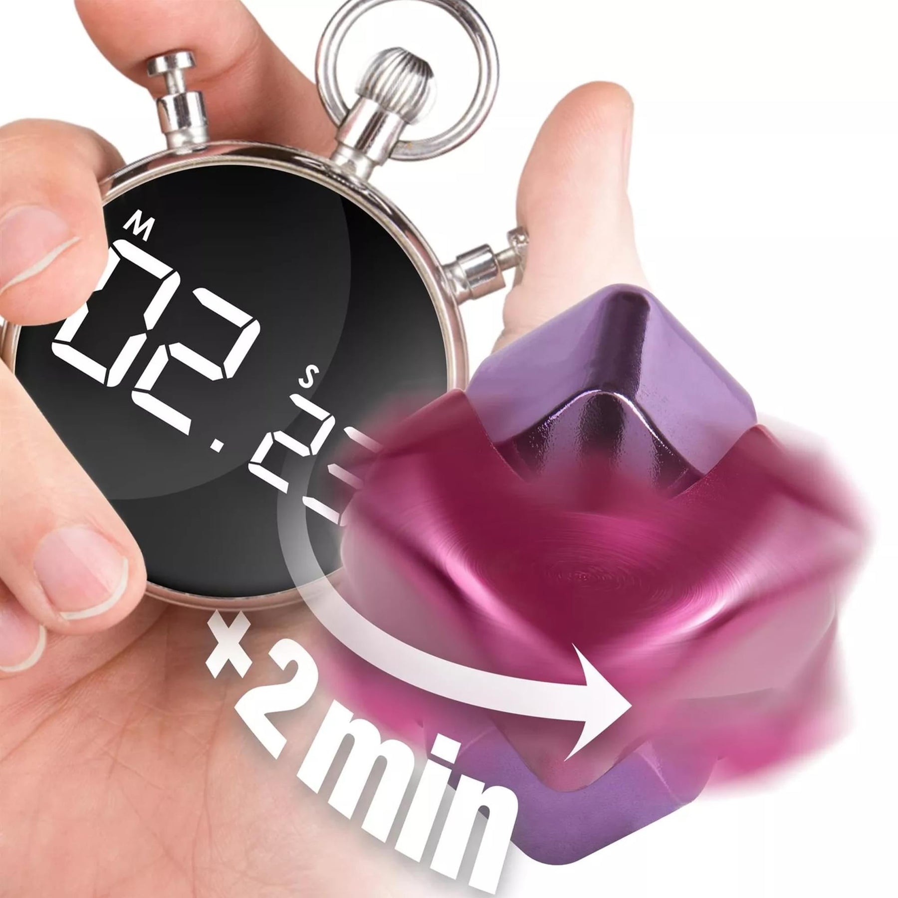 Bopster Fidget Spinner Cube | Pink & Purple