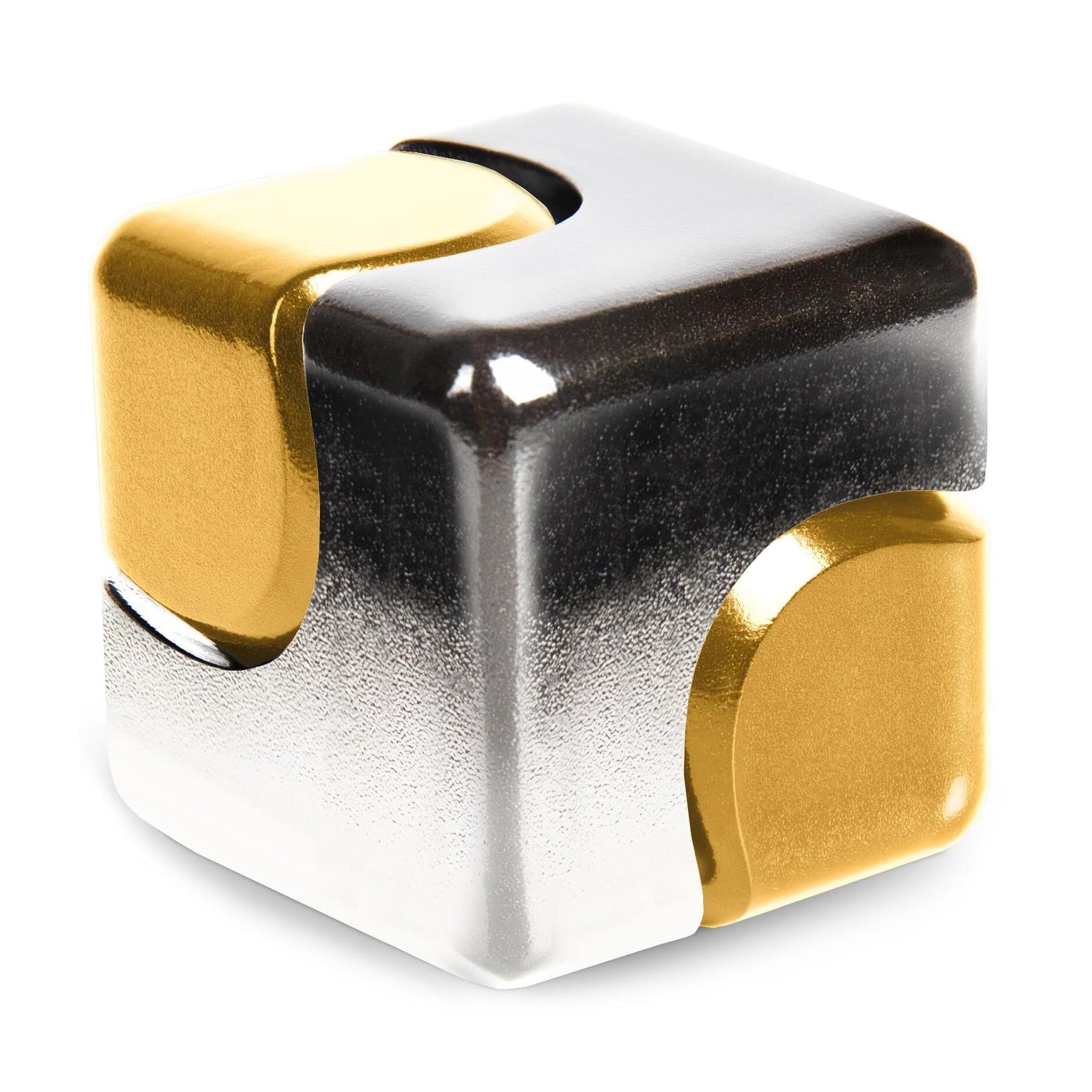 Bopster Fidget Spinner Cube | Silver & Gold