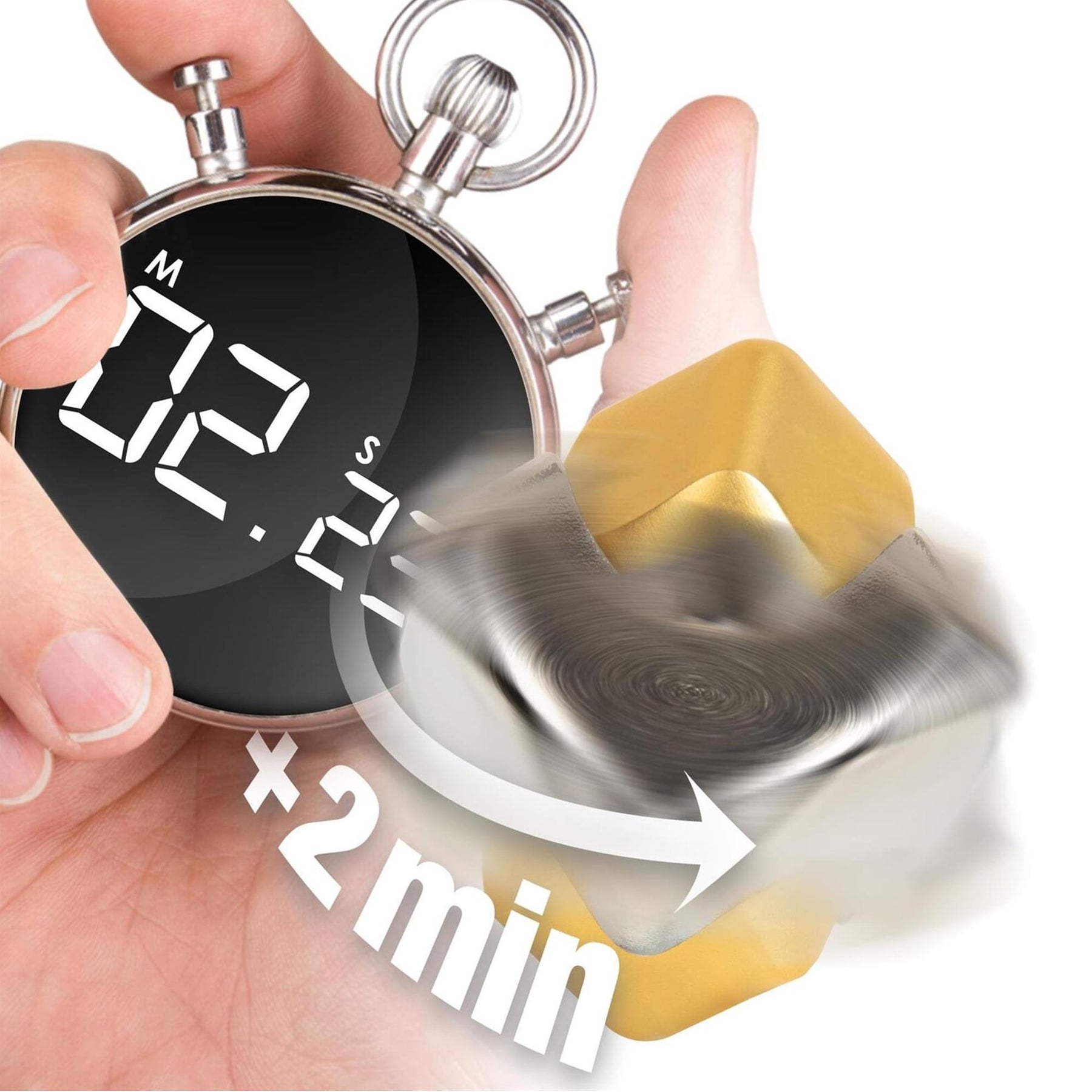 Bopster Fidget Spinner Cube | Silver & Gold