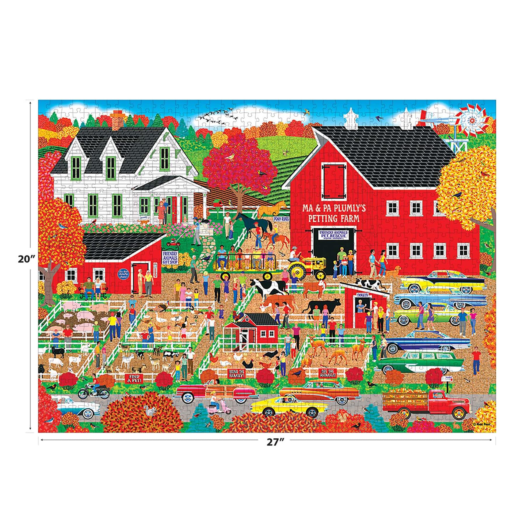 Plumly's Petting Farm 1000 Piece Jigsaw Puzzle