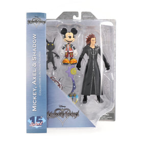 Kingdom Hearts Select Action Figure Set - Mickey, Axel & Shadow