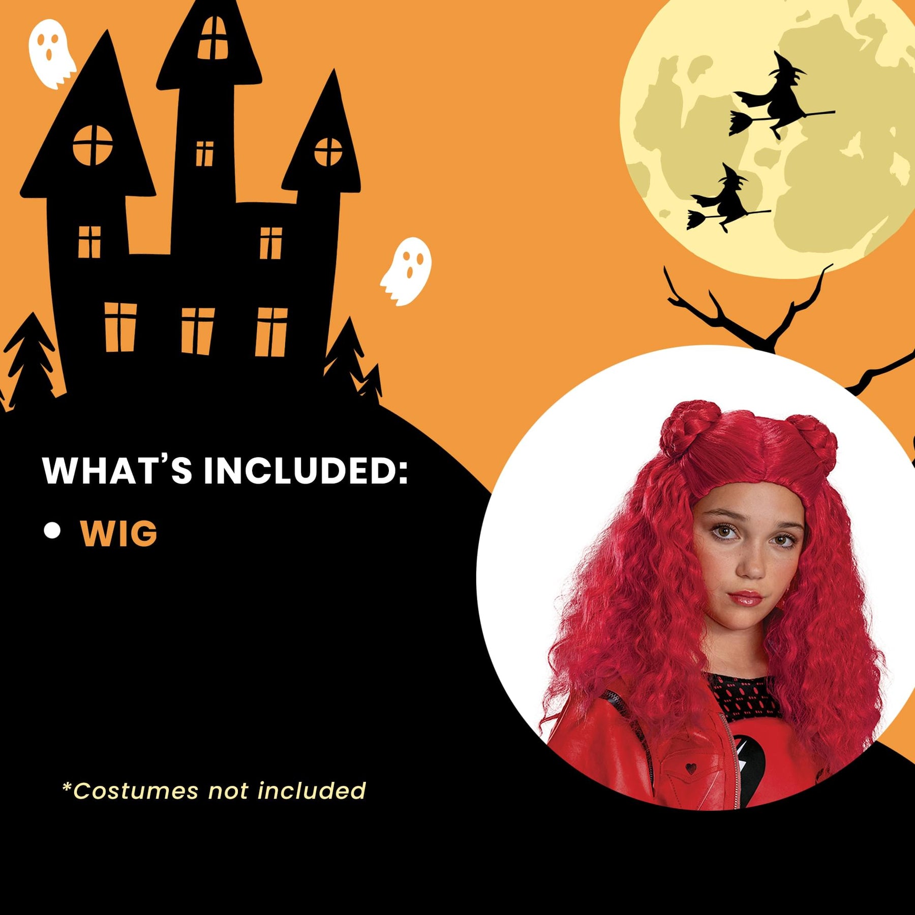 Descendants 4 Red Child Costume Wig | One Size