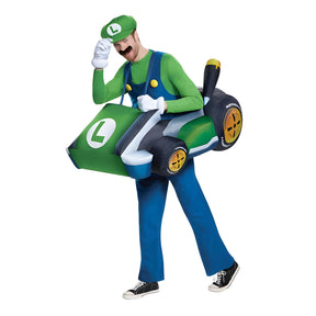 Mario Kart Luigi Inflatable Adult Costume | One Size