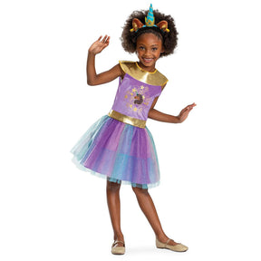 Afro Unicorn Classic Girls Costume