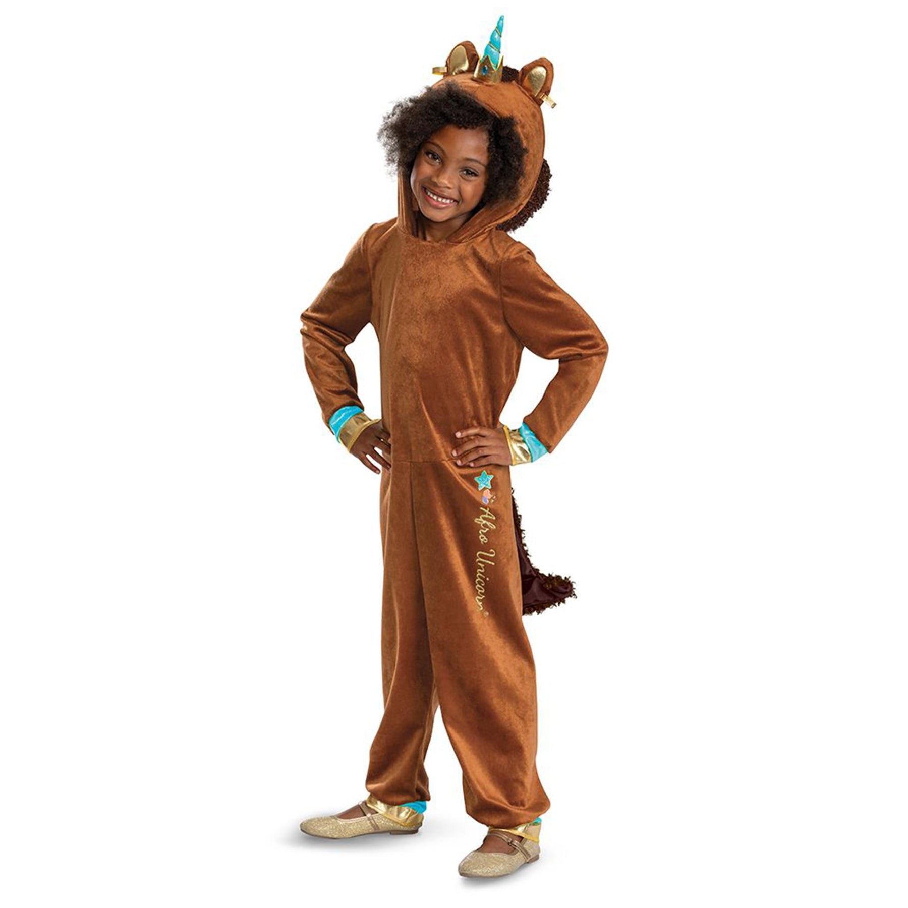 Afro Unicorn Deluxe Girls Costume