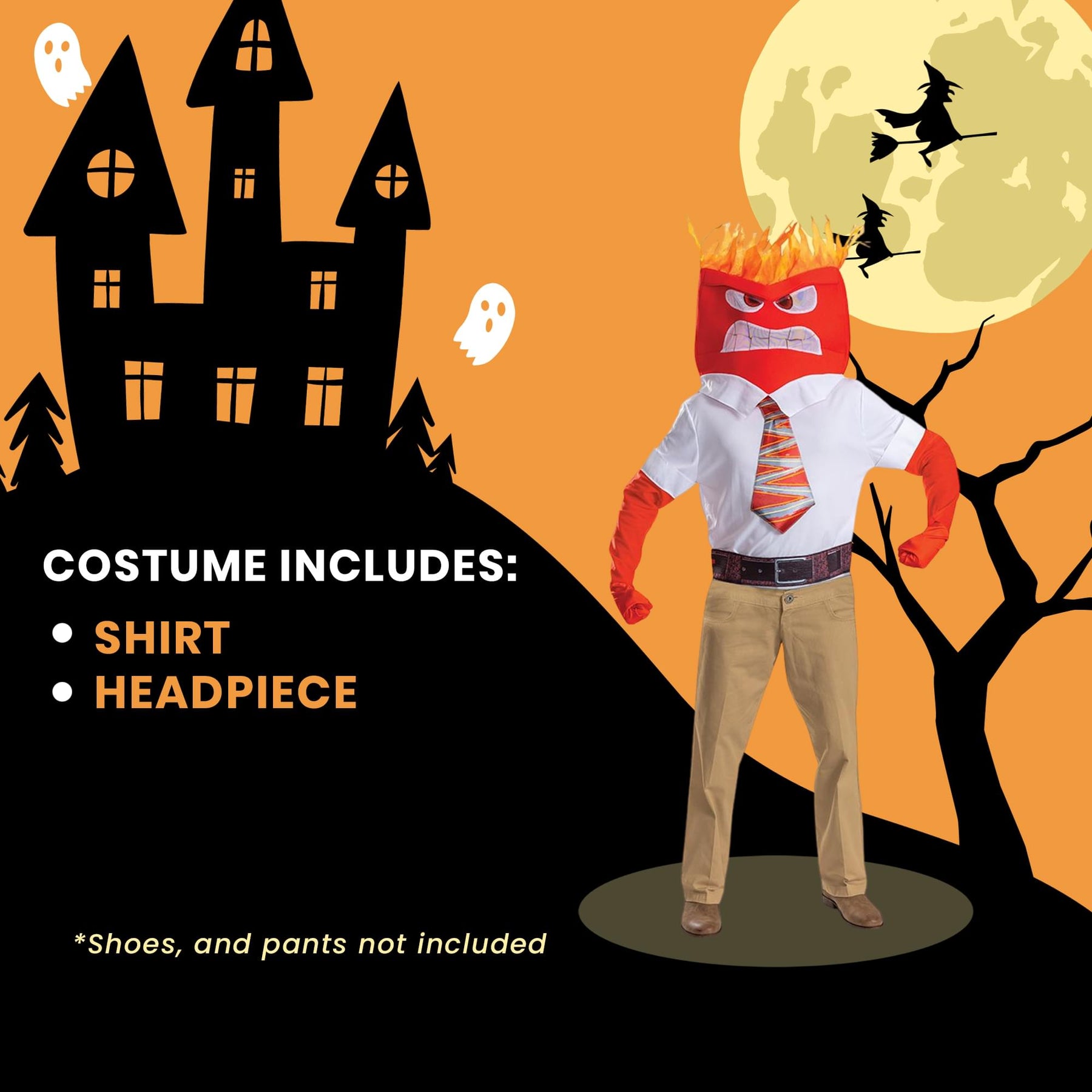 Disney Pixar Inside Out Anger Adult Costume