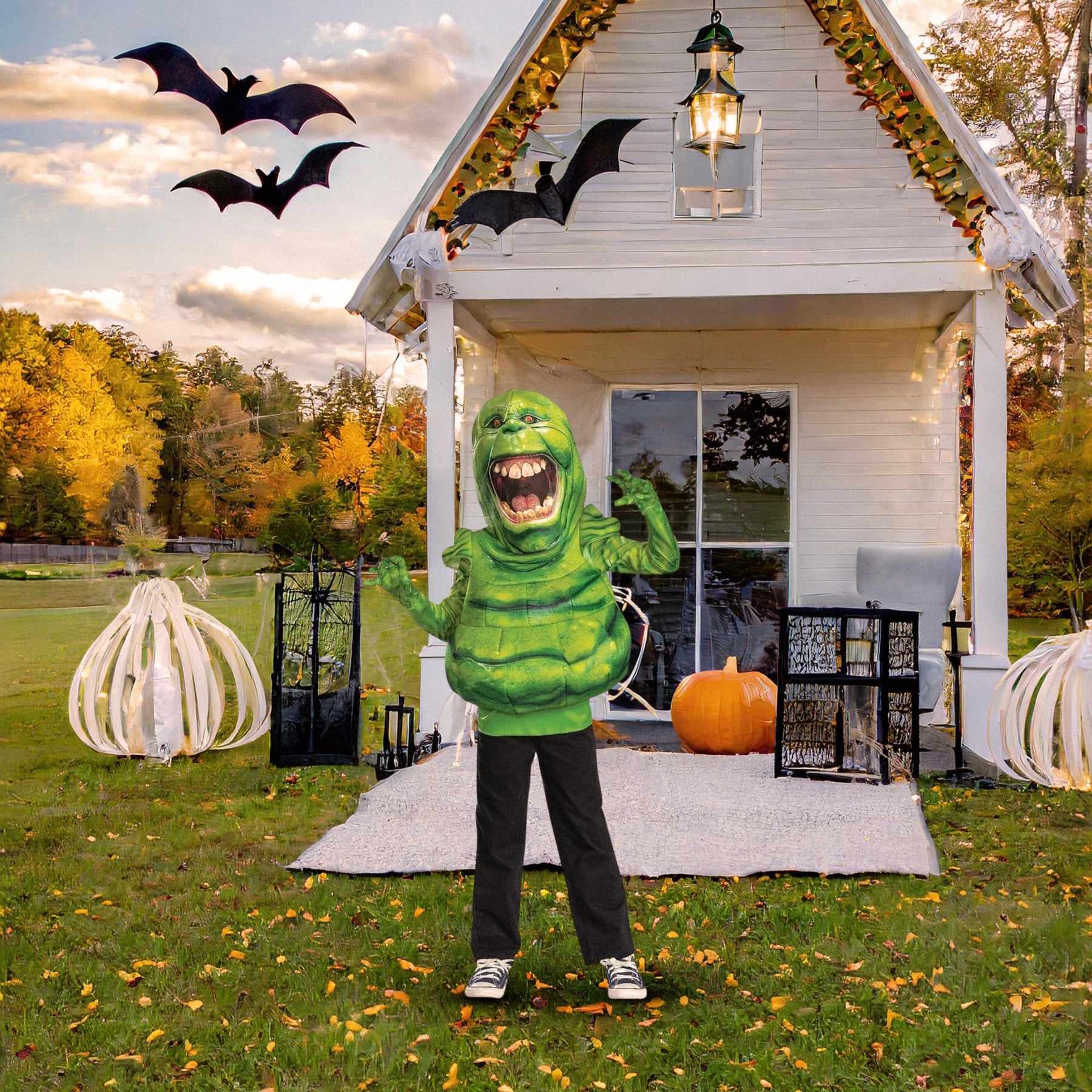 Ghostbusters Frozen Empire Slimer Child Costume | One Size Fits Up To Size 14