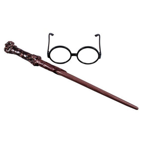 Harry Potter Glasses and Wand Costume Prop Accessory Kit