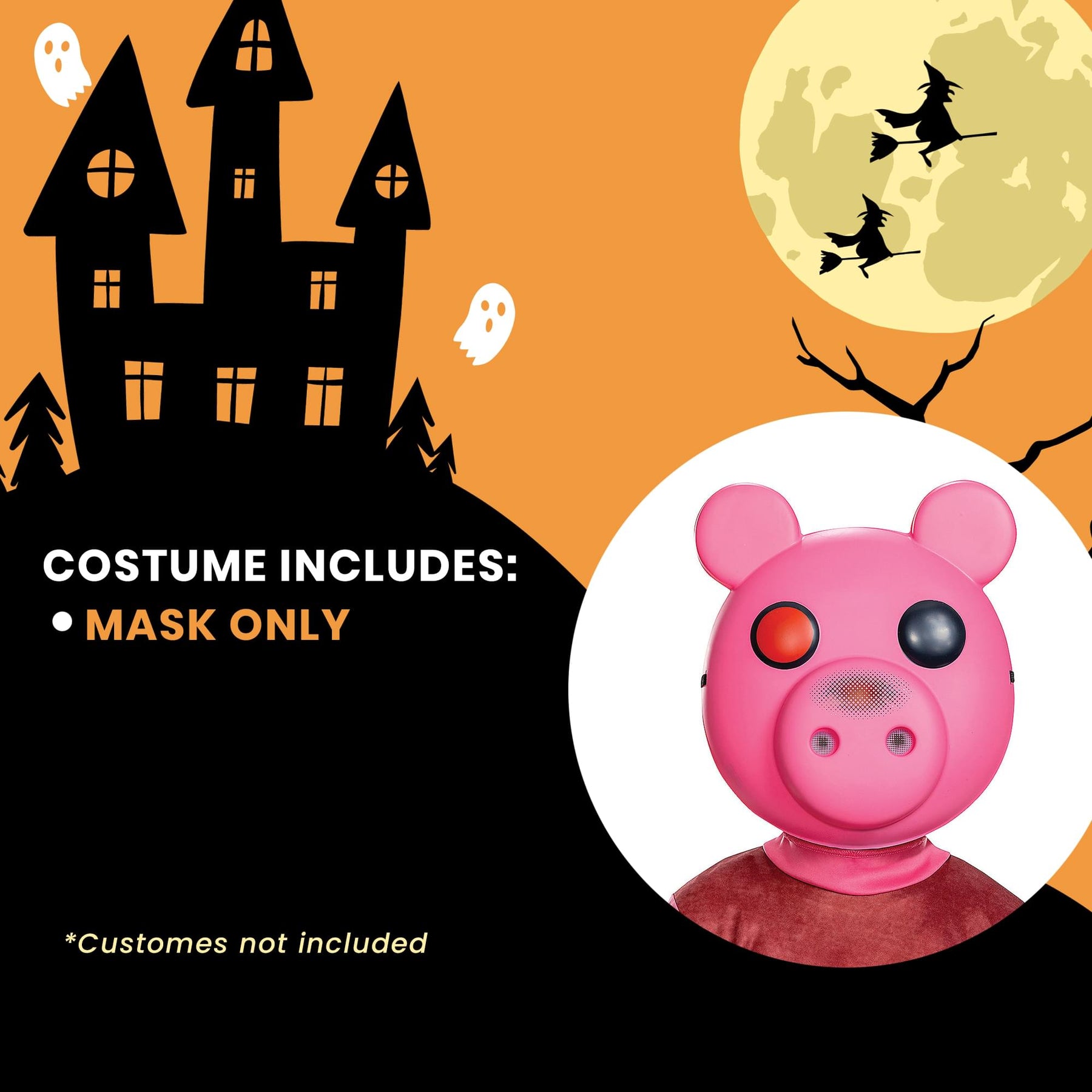 Piggy Piggy Child Costume Mask | Unisize 8+