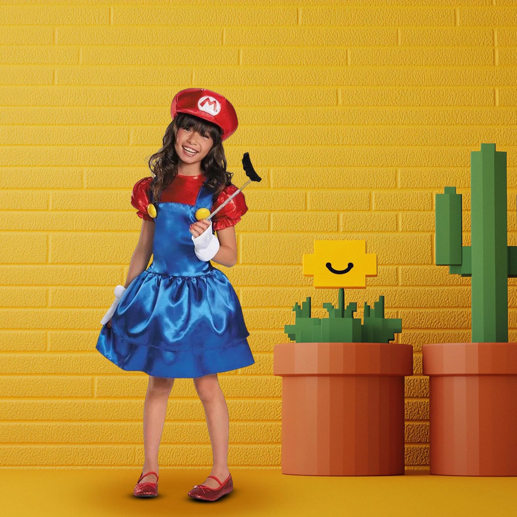 Nintendo Super Mario Bros Girl's Mario Costume Dress