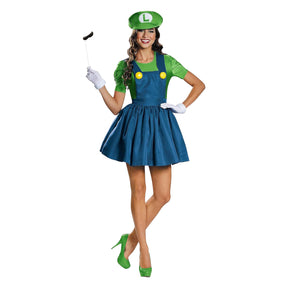 Nintendo Super Mario Bros Women's Luigi Costume Dress