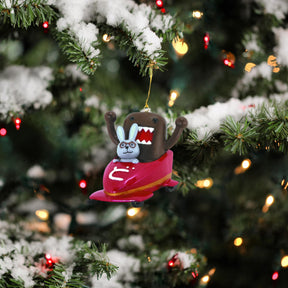 Domo Holiday Ornament: Bobsledding Domo & Mr. Usaji