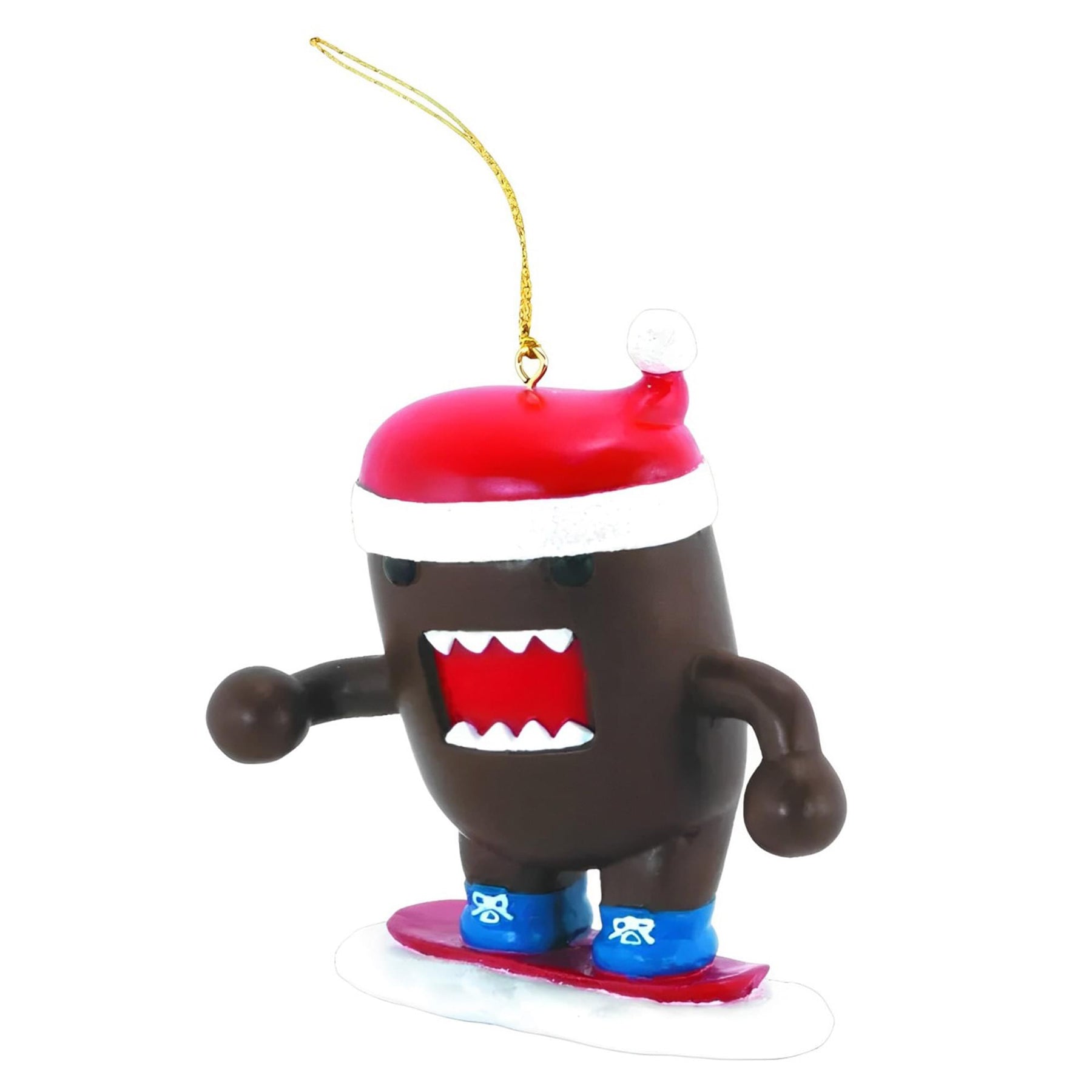 Domo Holiday Ornament: Snowboarding Domo