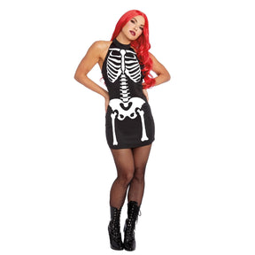 Glow-In-The-Dark Skeleton Women's Costume Dress