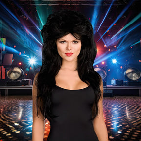 Sexy Black Rocker Costume Wig