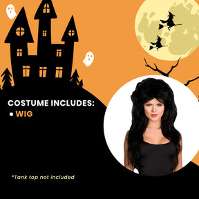 Sexy Black Rocker Costume Wig