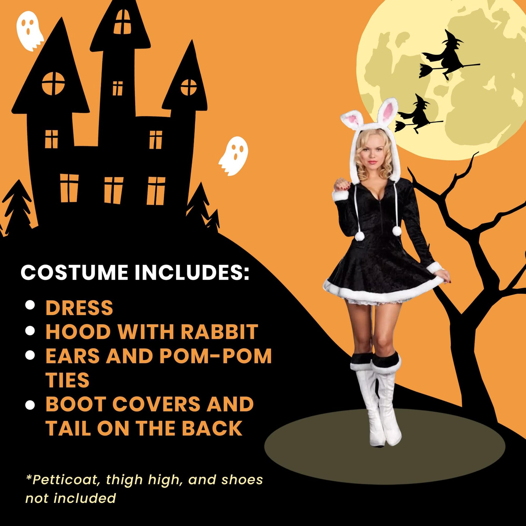 Sexy Hip To The Hoppity Snow Bunny Costume Adult