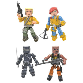 GI Joe Minimates Series 1 Box Set | Snake Eyes, Scarlett, Duke, Roadblock