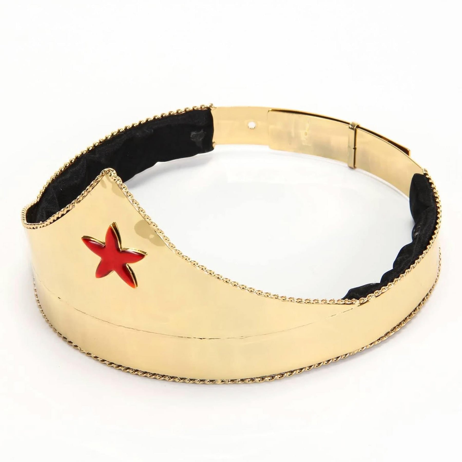 Wonder Gold & Red Star Adjustable Costume Crown Adult