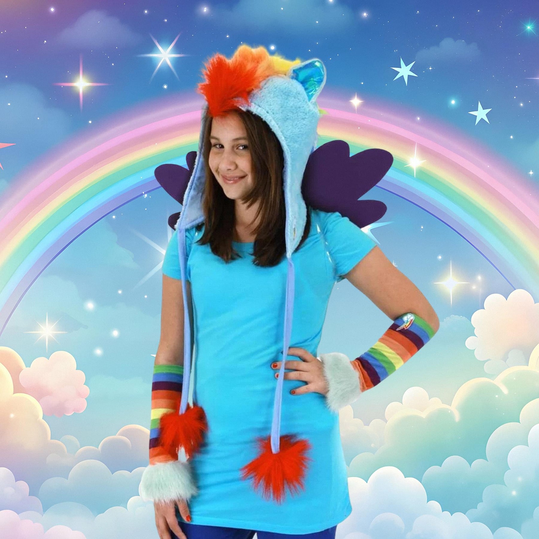 My Little Pony Rainbow Dash Hoodie Hat Costume Accessory