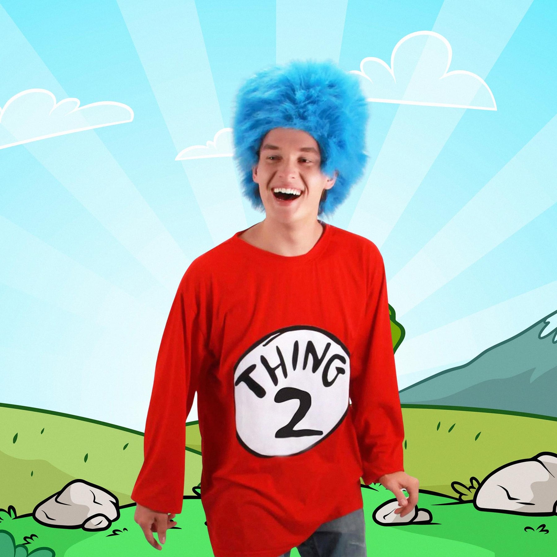 Dr. Seuss Thing 2 Costume Shirt Adult