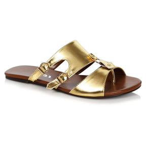 Men's Flat Gladiator Sandal Gold