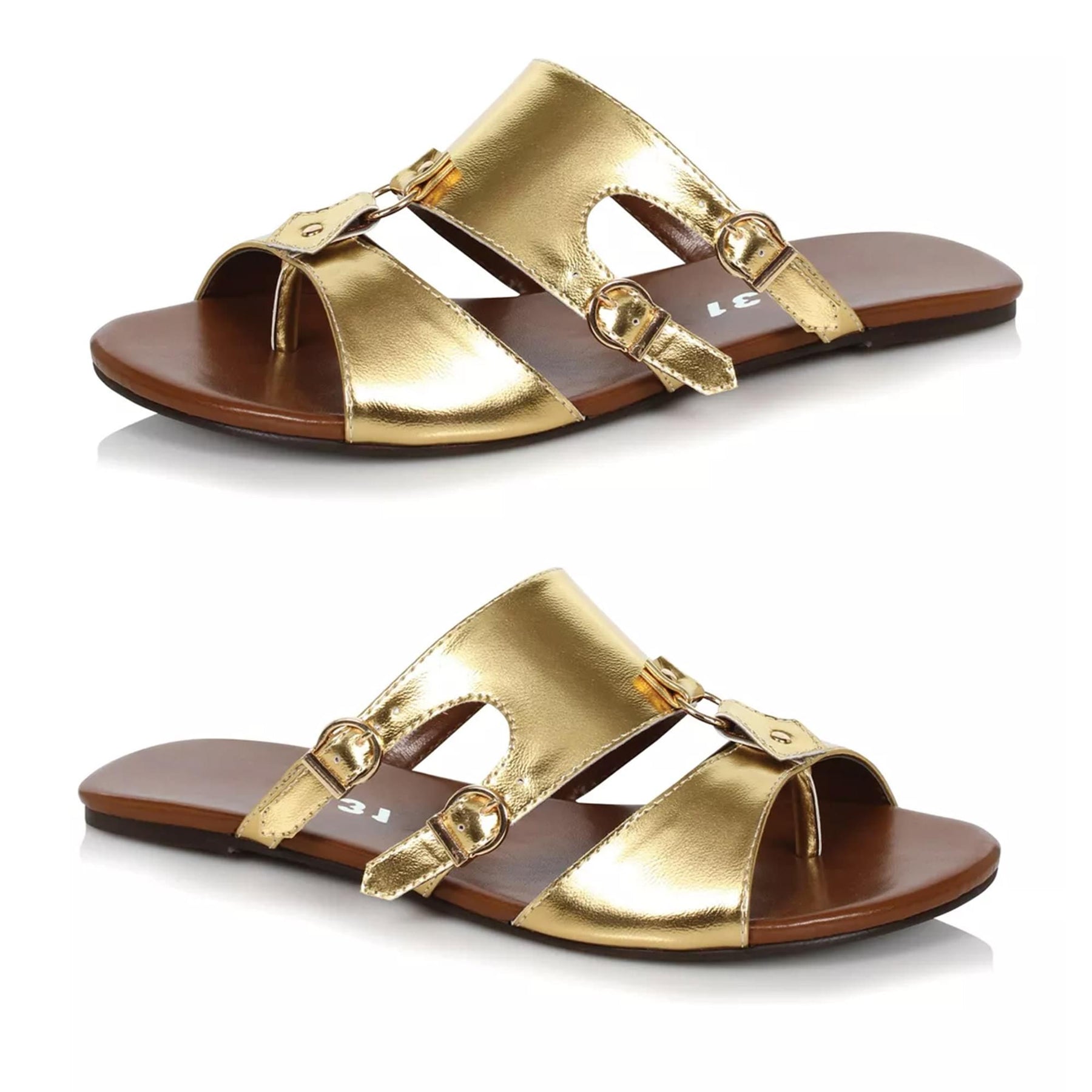 Men's Flat Gladiator Sandal Gold