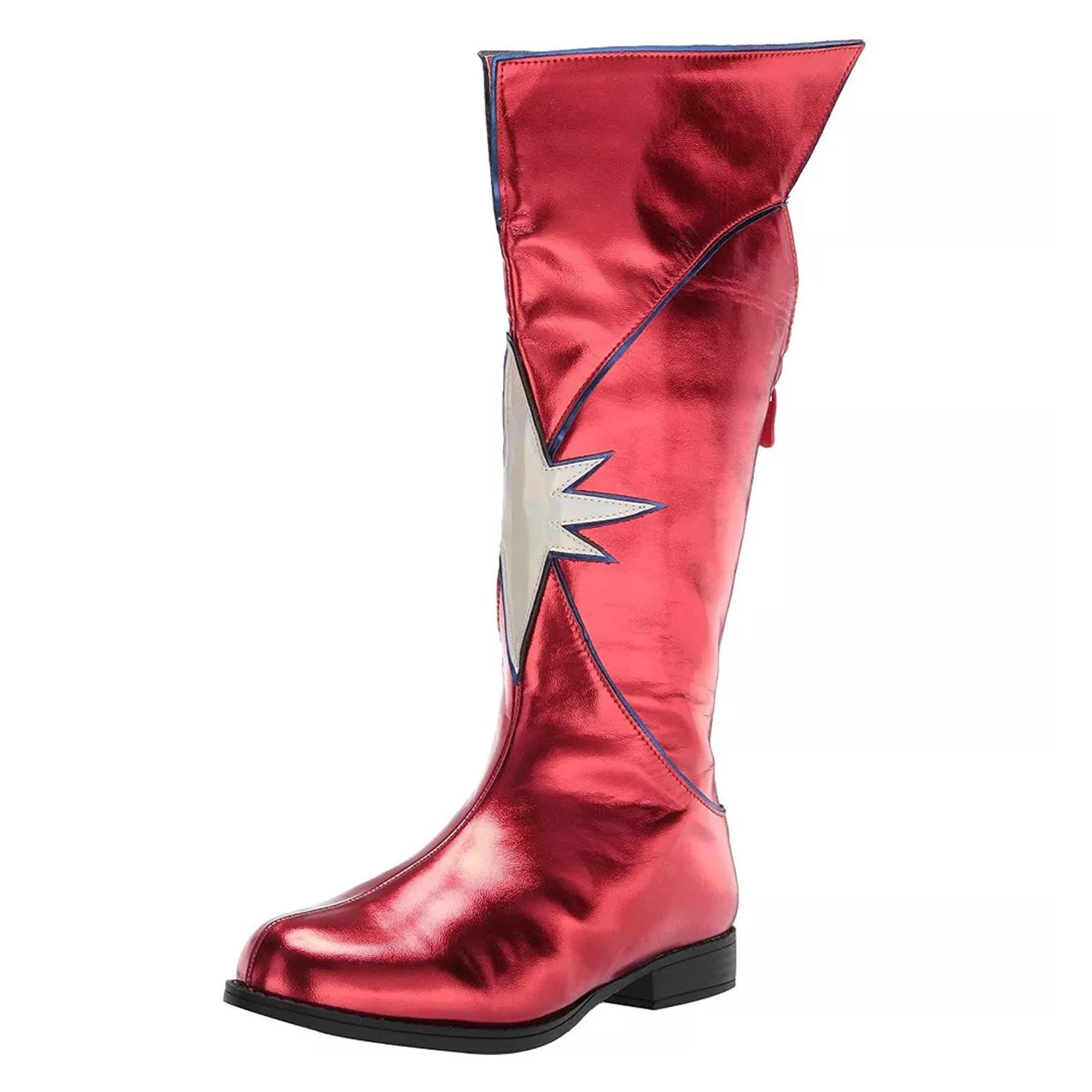 1.5" Heel Women's Knee High Superhero Boot Red