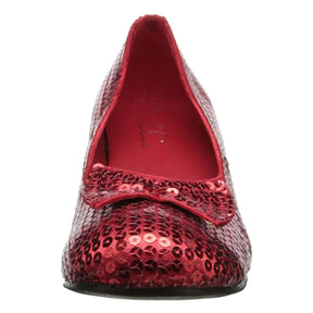 Red Judy 2" Heel Sequined Adult Shoes