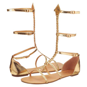 Cairo Gladiator Women's Costume Sandals, Gold