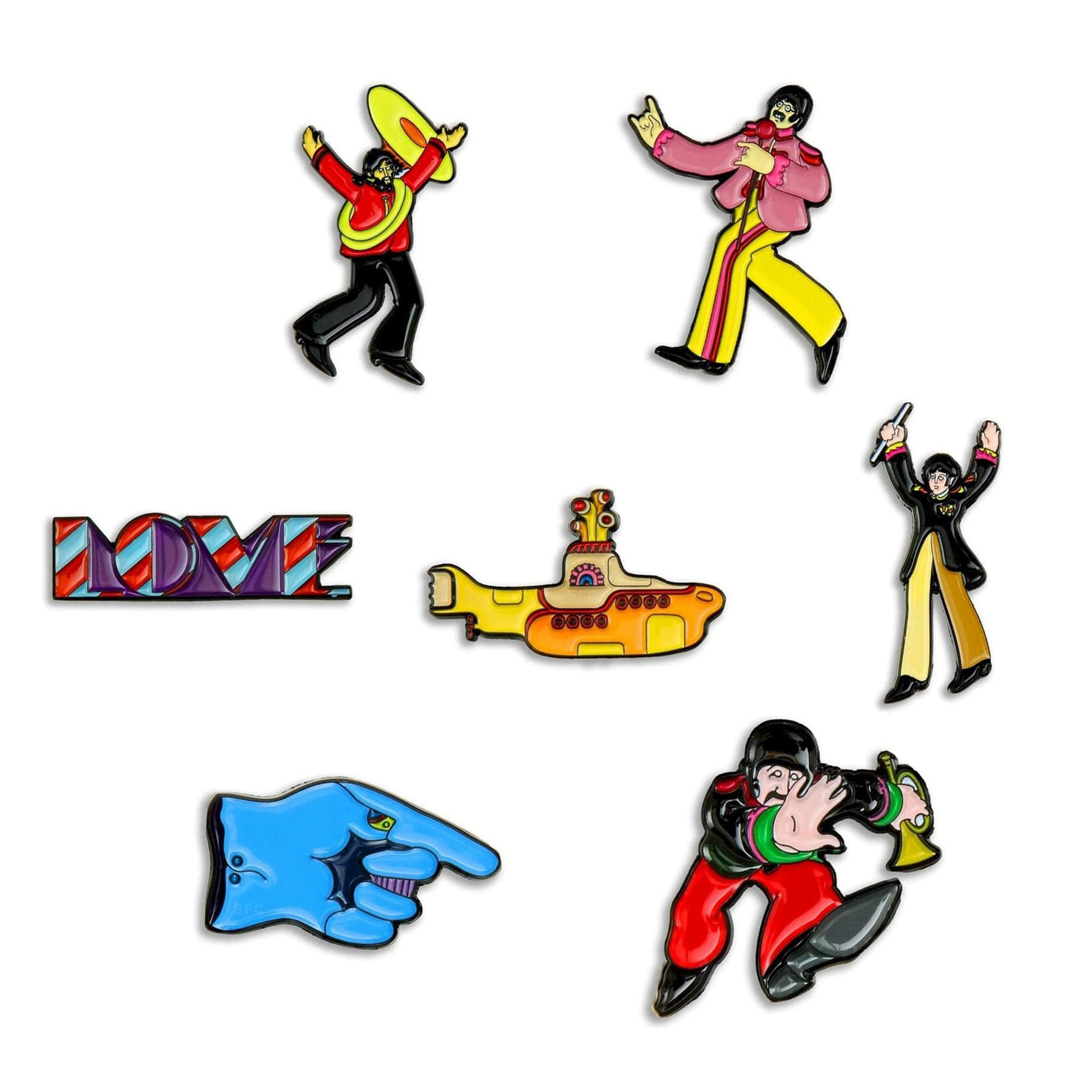 Eaglemoss The Beatles Yellow Submarine Pin Badge Box Set