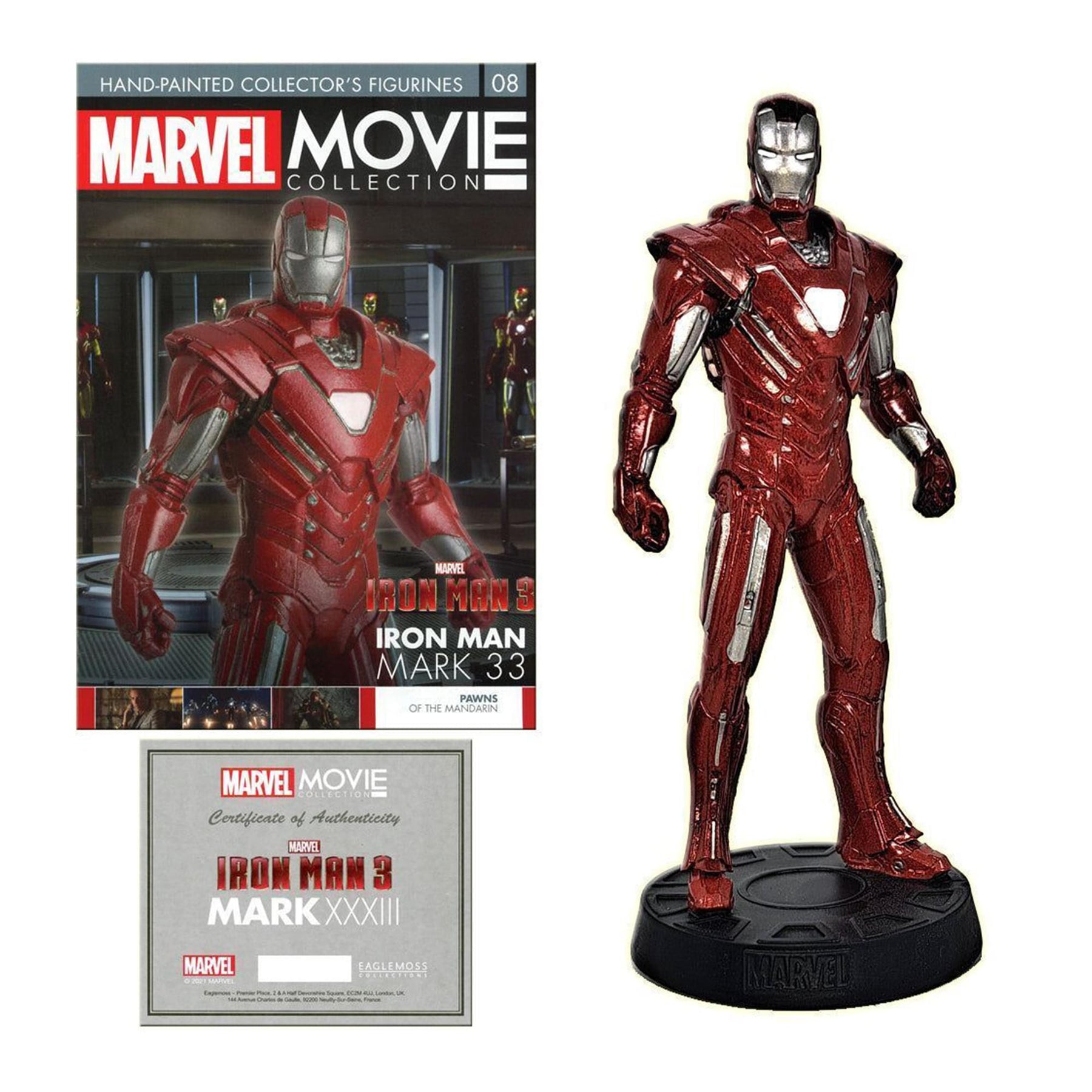 Eaglemoss Marvel Movie 1:16 Figurine Iron Man Mark 33 Silver Centurion