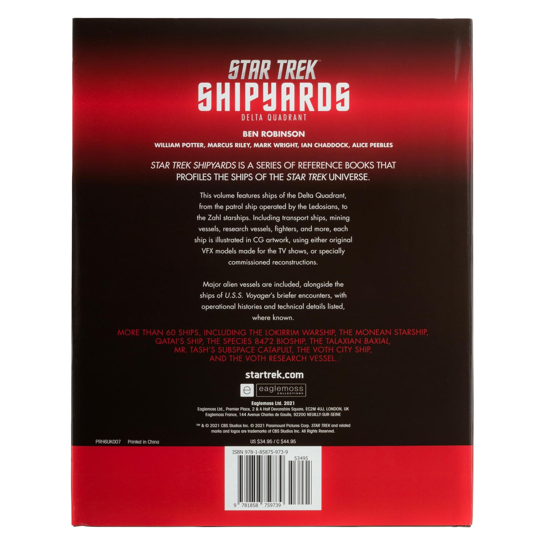 Eaglemoss Star Trek Shipyards Book The Borg and the Delta Quadrant Vol 2 L-Z