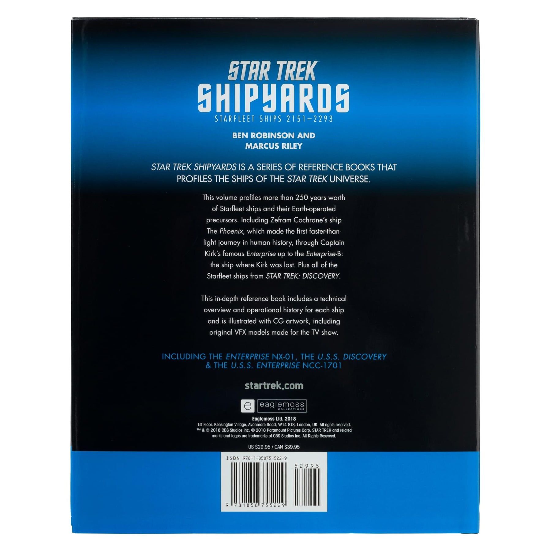 Eaglemoss Star Trek Shipyards Book | Starfleet Starships 2151-2293 Vol 1