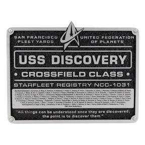 Eaglemoss Star Trek USS Discovery NCC-1031 Dedication Plaque Replica