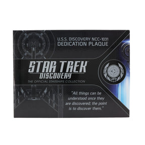 Eaglemoss Star Trek USS Discovery NCC-1031 Dedication Plaque Replica