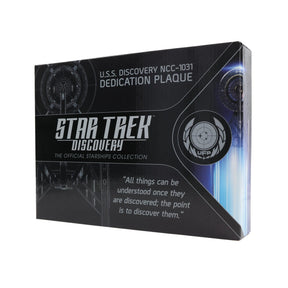 Eaglemoss Star Trek USS Discovery NCC-1031 Dedication Plaque Replica