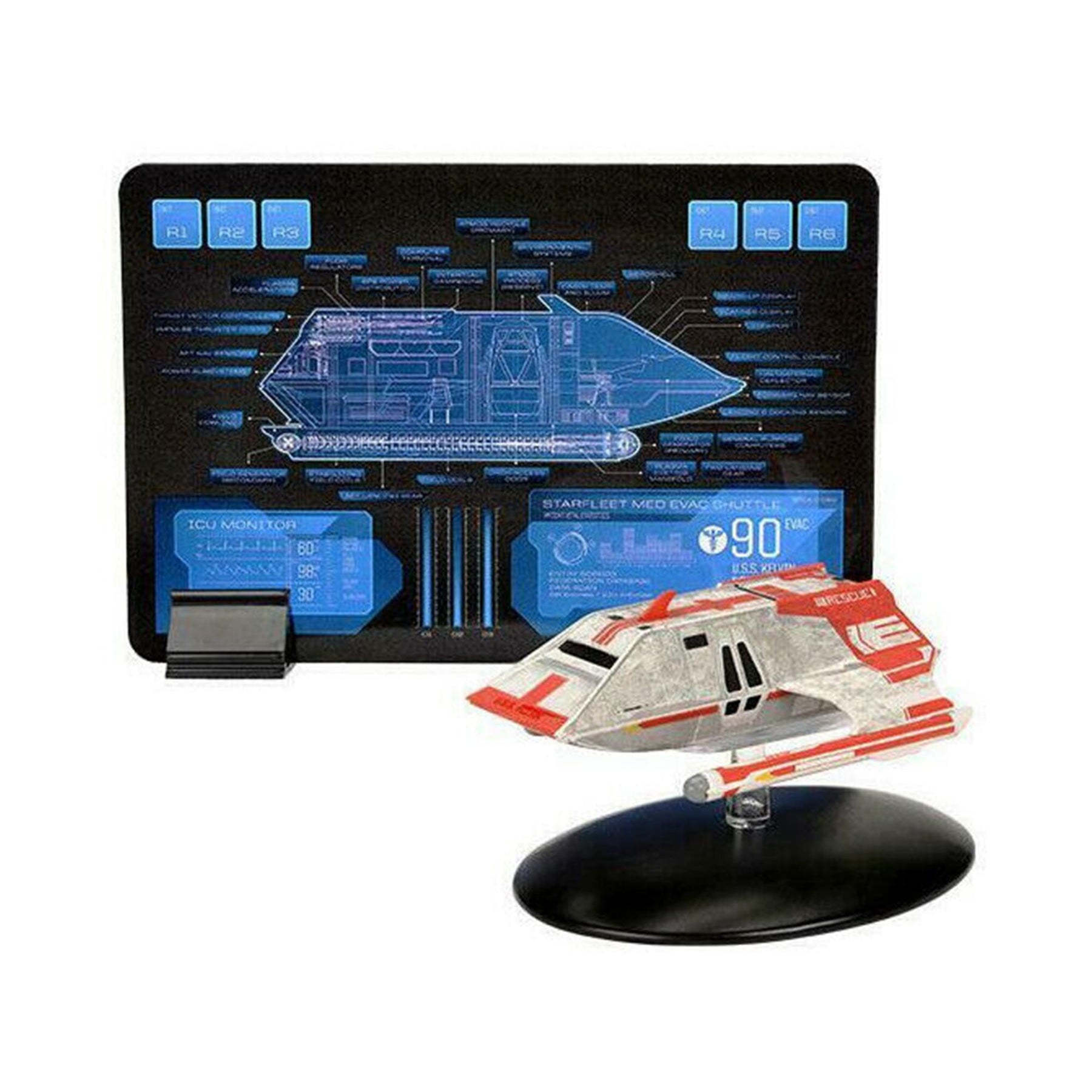 Eaglemoss Star Trek Shuttlecraft Set 4 Passenger, Warrant, Short-Range, Medical