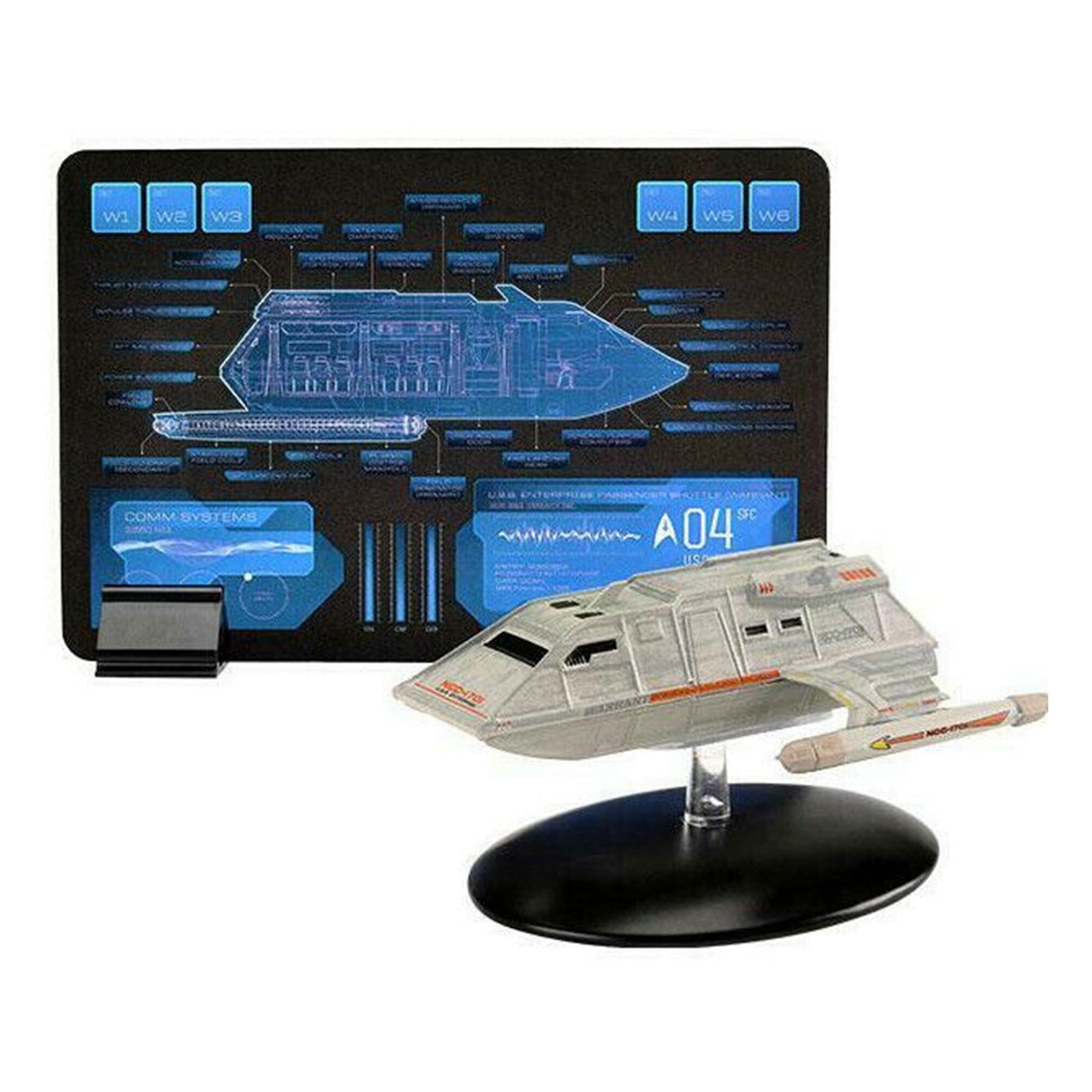 Eaglemoss Star Trek Shuttlecraft Set 4 Passenger, Warrant, Short-Range, Medical